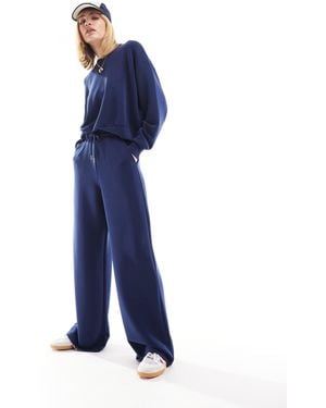 Stradivarius Soft Touch Palazzo Pants - Blue
