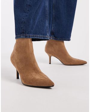 New Look Faux Suede Sock Stiletto Boot - Blue