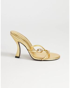 TOPSHOP Olivia riemchen-sandalette mit absatz und kugeldetail - Mettallic