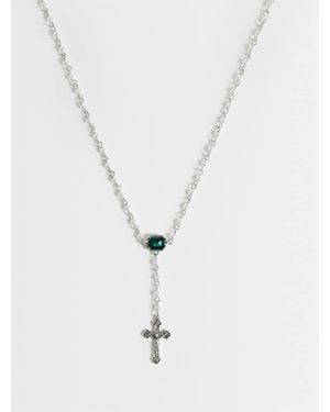 Reclaimed Vintage Pearl Rosary Choker Necklace - White