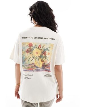 Pull&Bear Van Gogh Graphic Tee - White