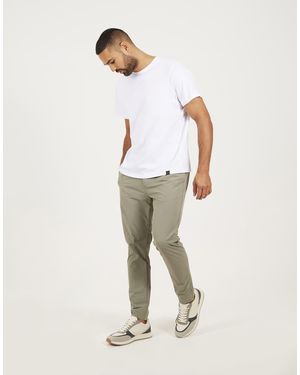 Brave Soul Elasticated Waist Chino Style Trousers - Natural
