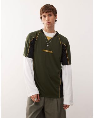 Umbro Panelled Raglan Shirt - Green
