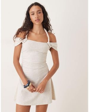 ASOS – neckholder-minikleid - Weiß