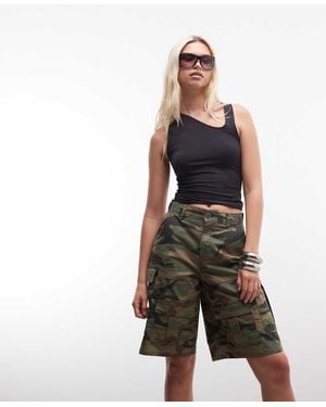 Courtside baggy Cargo Shorts - Green