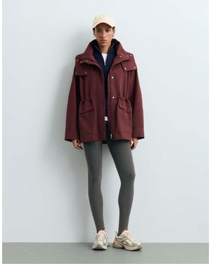 Oysho 10k Waterproof A-line Jacket - Red