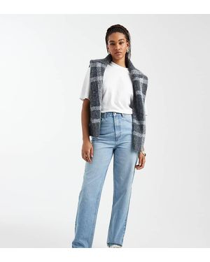 ASOS Vaqueros Mom Holgados De Talle Alto De Asos Design Tall - Azul