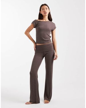 Cotton On Sleep Recover Roll Waist Trouser - Multicolour