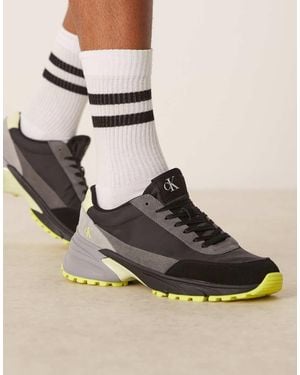 Calvin Klein Nylon Hike Runner Trainers - Natural