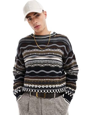 Cotton On Cotton On Vintage Mix Knit Sweater - Black