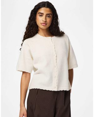 Pieces – strickjacke - Weiß