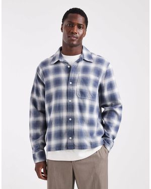 Hollister Long Sleeve Plaid Shirt - Blue