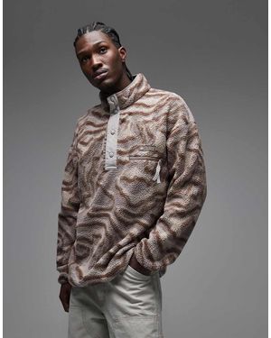 Columbia Helvetia Ii Printed Half Snap Fleece - Grey
