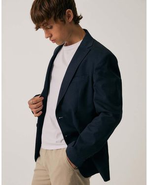 Threadbare Regular Fit Cotton Blazer - Blue