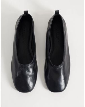 ASOS Liana Premium Real Leather Ballets - Black