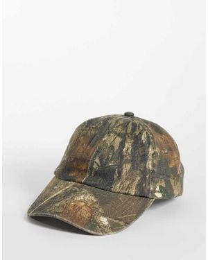 ASOS Washed Camoflage Cap - Green
