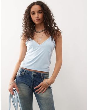 Collusion Deep V Cami - Blue