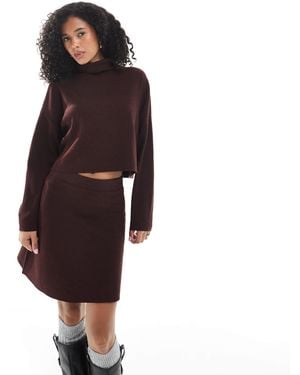 ONLY Roll Neck Knitted Jumper Co-ord - Red