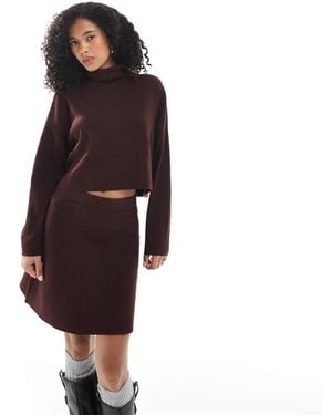 ONLY Roll Neck Knitted Sweater Co-ord - Red