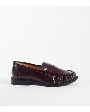 SEQWL Wide Fit Cadilliac Penny Loafers - Brown