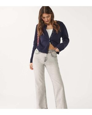 Stradivarius Tall D92 Straight Wide-Leg Jeans - Blue