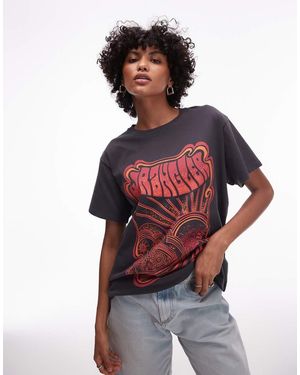 Wrangler Camiseta Negra Con Estampado Gráfico En El Pecho De -Negro - Rojo