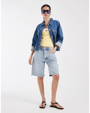 Tommy Hilfiger Relaxed Fit Bermuda Denim Shorts - Blue