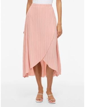 Vila Plis Medium Wrap Maxi Skirt - Pink