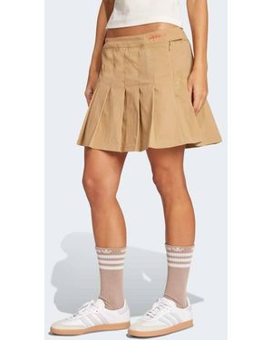 adidas Originals Pleated Skirt - Natural