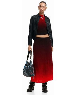 Desigual Blouse Met Kleurverloop - Rood