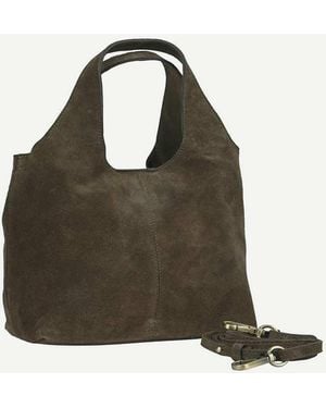 OFF THE HOOK Alanis Suede Tote Bag With Shoulder Strap - Green