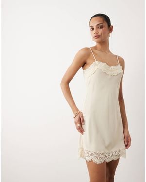 Cotton On Estelle Slip Mini Dress - Natural