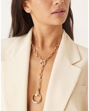 Mango Drop Chain Necklace - Natural