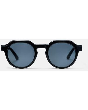 Pull&Bear Tortoiseshell Effect Sunglasses - Blue