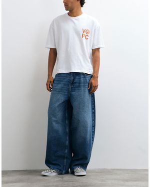 ASOS Jean baggy oversize - moyen délavé - Bleu