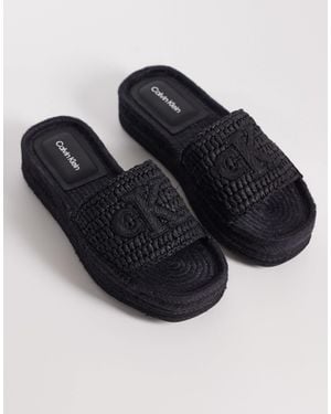 Calvin Klein Jeans – espadrilles-sandalen - Schwarz