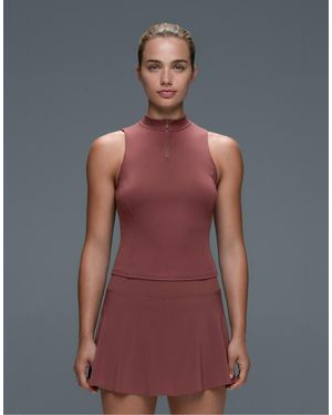 Oysho Sleeveless Half-zip T-shirt - Red