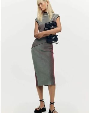 Desigual Knitted Strappy Dress - Grey