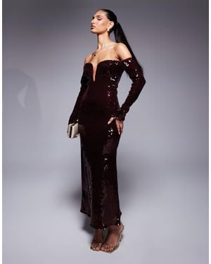 Bardot Emmeline Sequin Midi Dress - Blue