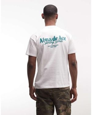 Alma de Ace Sporting Goods Back Print Logo T-Shirt - White