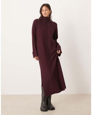 Vila Vestito Lungo Accollato - Rosso