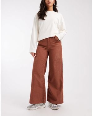ASOS Corduroy Wide Leg Pants - Red