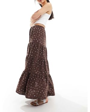 Cotton On Cotton on – gestufter boho-maxirock - Braun