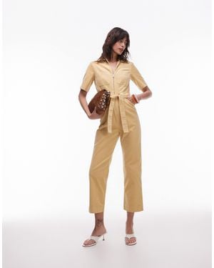 & Other Stories Belted Jumpsuit - Natural