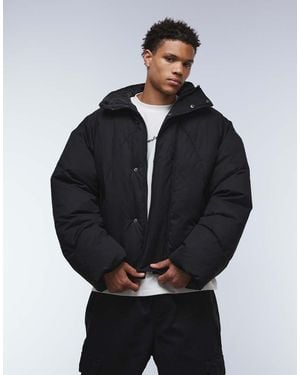 ASOS Oversized Hooded Puffer Jacket - Black