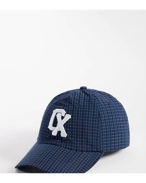 Collusion Gorra A Cuadros Con Bordado De Nailon De - Azul