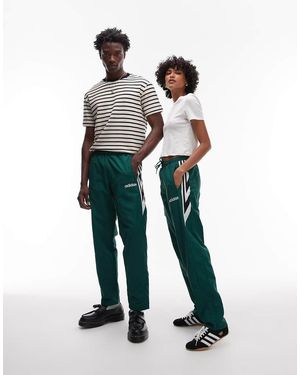 adidas Originals Pantalones De Chándal Verdes De Tejido Liso De - Blanco