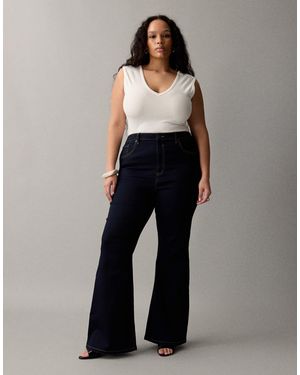 ASOS Asos Design Curve Sculpting Super Stretch Flare Jeans - Natural