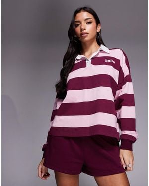 Kaiia – oversize-rugby-hemd - Lila