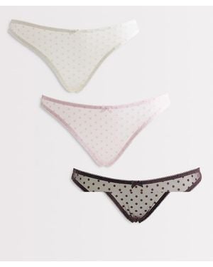 Cotton On Olivia Mesh 3 Pack Briefs - White